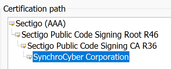 Code Signing Certificate Trust Chain